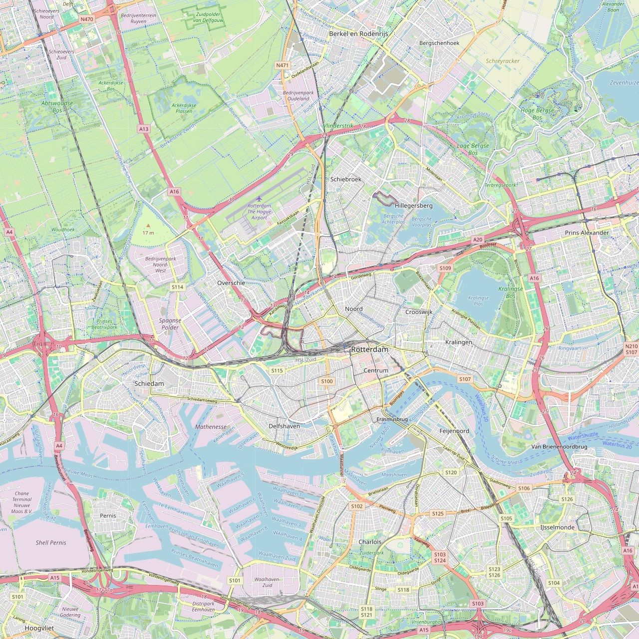 Map of Rotterdam